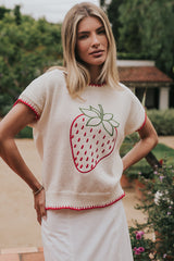 Chloe Embroidered Sweater Tee - Final Sale