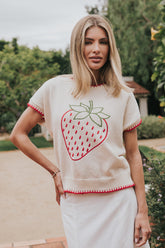 Chloe Embroidered Sweater Tee - FINAL SALE
