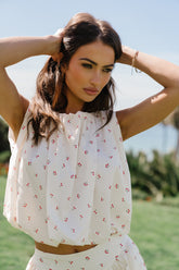 Tyla Cherry Sleeveless Blouse - FINAL SALE