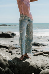 Veronica Floral Wide Leg Jeans - Final Sale