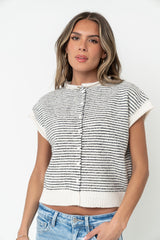 Percey Knit Cardigan In White