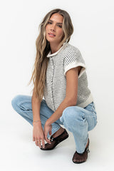 Percey Knit Cardigan In White