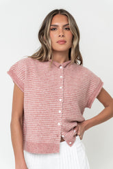 Percey Knit Cardigan in Pink - FINAL SALE