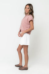 Percey Knit Cardigan In Pink - Final Sale