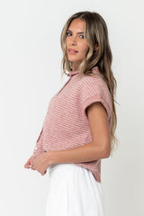 Percey Knit Cardigan In Pink - Final Sale