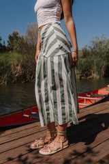 Frannie Striped Midi Skirt - Final Sale