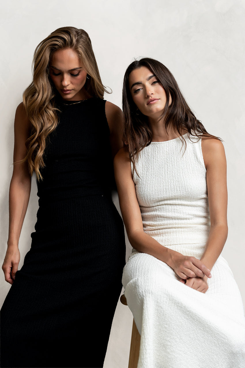 Opal Textured Top in Black - FINAL SALE