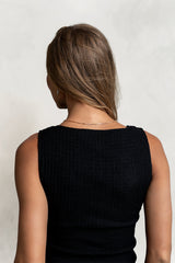 Opal Textured Top In Black - Final Sale