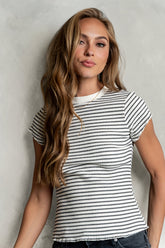 Gemma Striped Ribbed Top - FINAL SALE