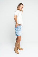 Farah Striped Denim Shorts