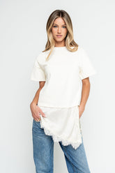 Mika Combination Top in Cream