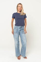 Millie Polka Dot Tee In Navy