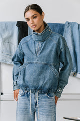 Regina Denim Jacket In Medium Wash