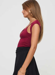Bolden Top Burgundy