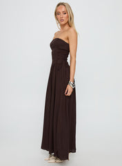So Far So Good Maxi Dress Chocolate