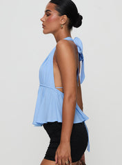 Saddler Halter Top Blue