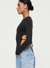 Uzo Long Sleeve Top Black