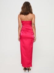 Callita Strapless Maxi Dress Red