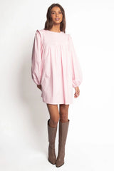 Wyatt Long Sleeve Mini Dress - Pink