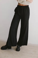 Mina Wide Leg Pants In Black - Final Sale