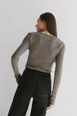 Conrad Fitted Waffle Tee In Olive - Final Sale