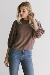Nadine Blouse in Mauve - FINAL SALE