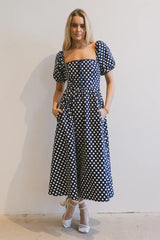 Katerina Polka Dot Midi Dress - Final Sale