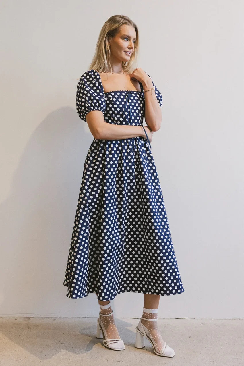 Katerina Polka Dot Midi Dress - FINAL SALE