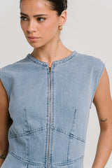 Jacee Denim Dress In Blue