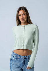 Christy Knit Sweater in Mint - FINAL SALE
