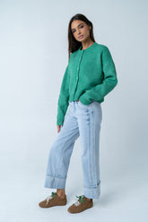 Valeria Oversized Sweater in Green - FINAL SALE