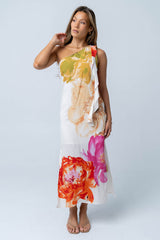 Erica Asymmetrical Floral Maxi Dress - Final Sale