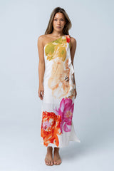Erica Asymmetrical Floral Maxi Dress - Final Sale