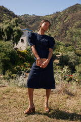 Campbell Denim Dress In Dark Wash - Final Sale