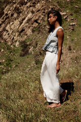 Kiaan Baggy Pants In White - Final Sale