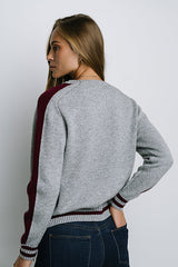 Jayce Striped Sweater In Grey - Final Sale