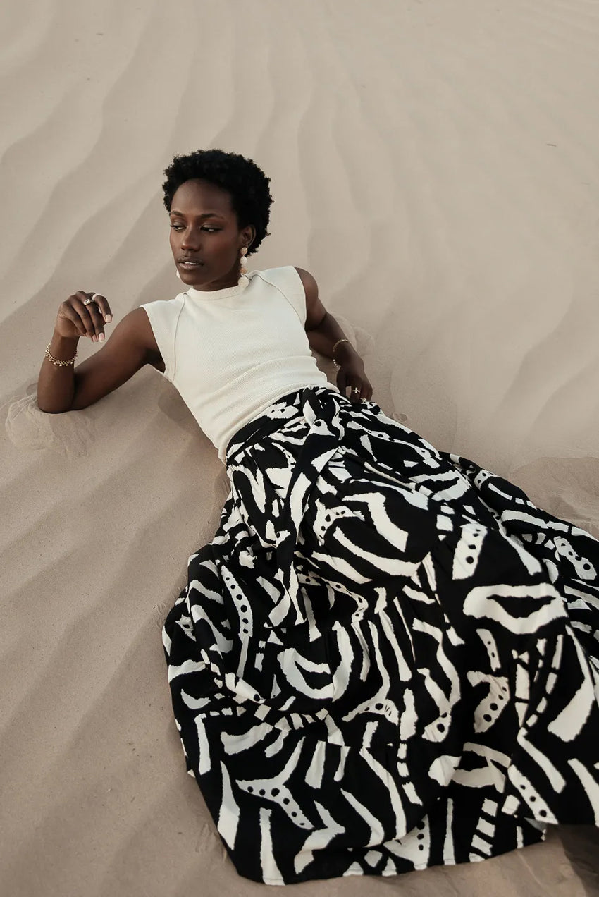 Noco Abstract Print Skirt - FINAL SALE