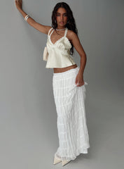 Estefania Maxi Skirt White