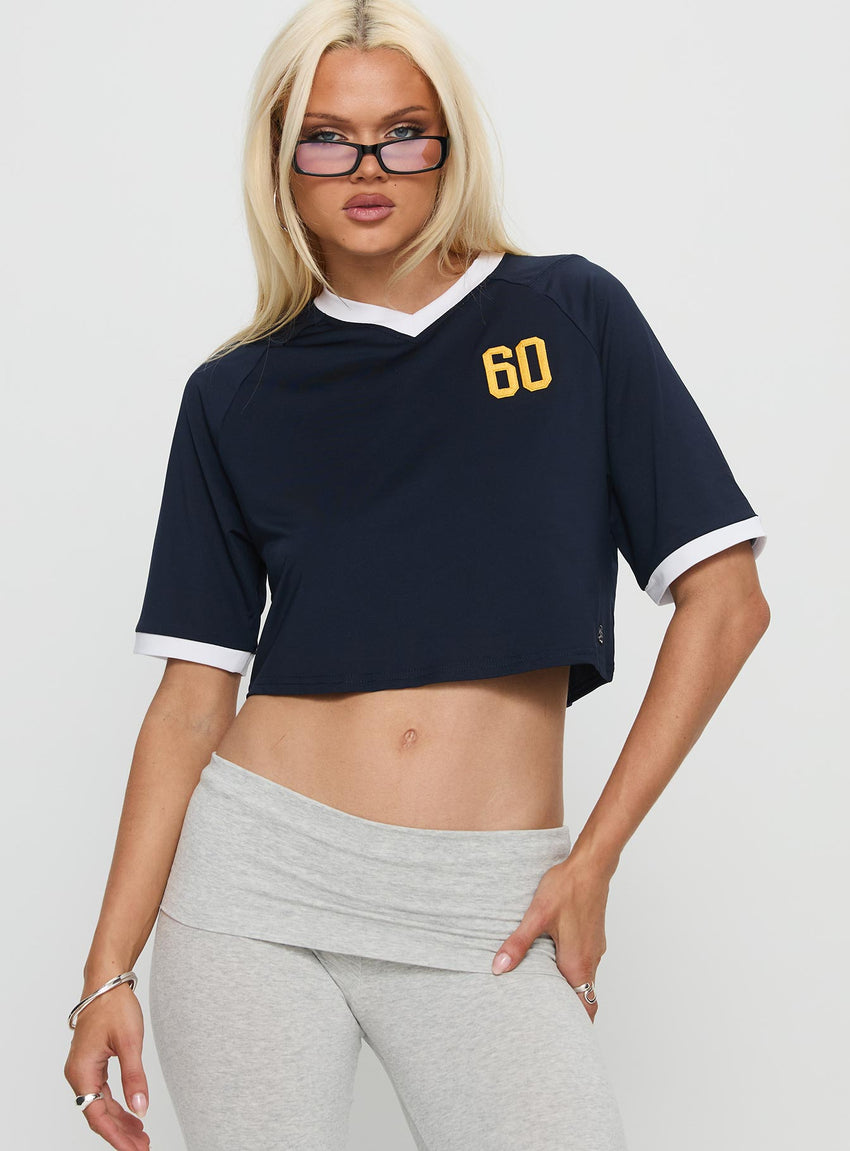 UC San Diego Cropped Soccer Jersey Tee Blue