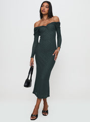 Elexis Off The Shoulder Maxi Dress Blue
