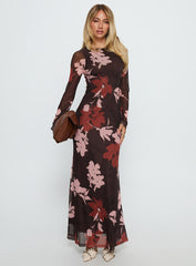 Istefania Long Sleeve Maxi Dress Multi