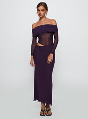 Soul Ties Long Sleeve Maxi Dress Purple