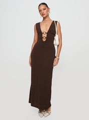 Steward Maxi Dress Chocolate Petite