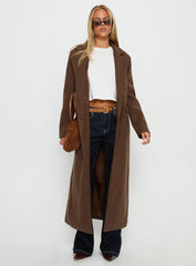 Lovergirl Longline Coat Brown