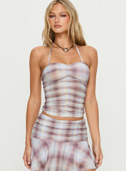 Arlena Ruched Halter Top Multi
