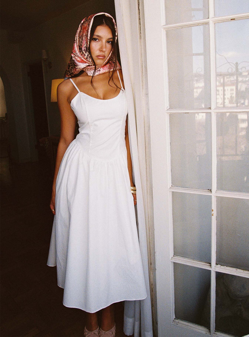 Such A Wallflower Midi Dress White