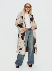 Winter Breeze Faux Fur Coat Multi