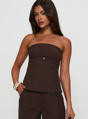 Irresistible Strapless Top Chocolate