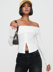 Victorea Off Shoulder Top White
