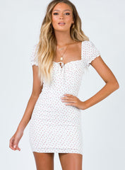Natalina Mini Dress White / Red